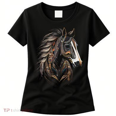 Horse Tribal Abstract Art Native American Graphic Women's T-Shirt
