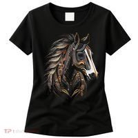 Horse Tribal Abstract Art Native American Graphic Women's T-Shirt thumb 0