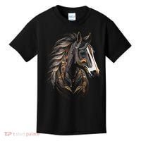 Horse Tribal Abstract Art Native American Graphic Kids T-Shirt thumb 0