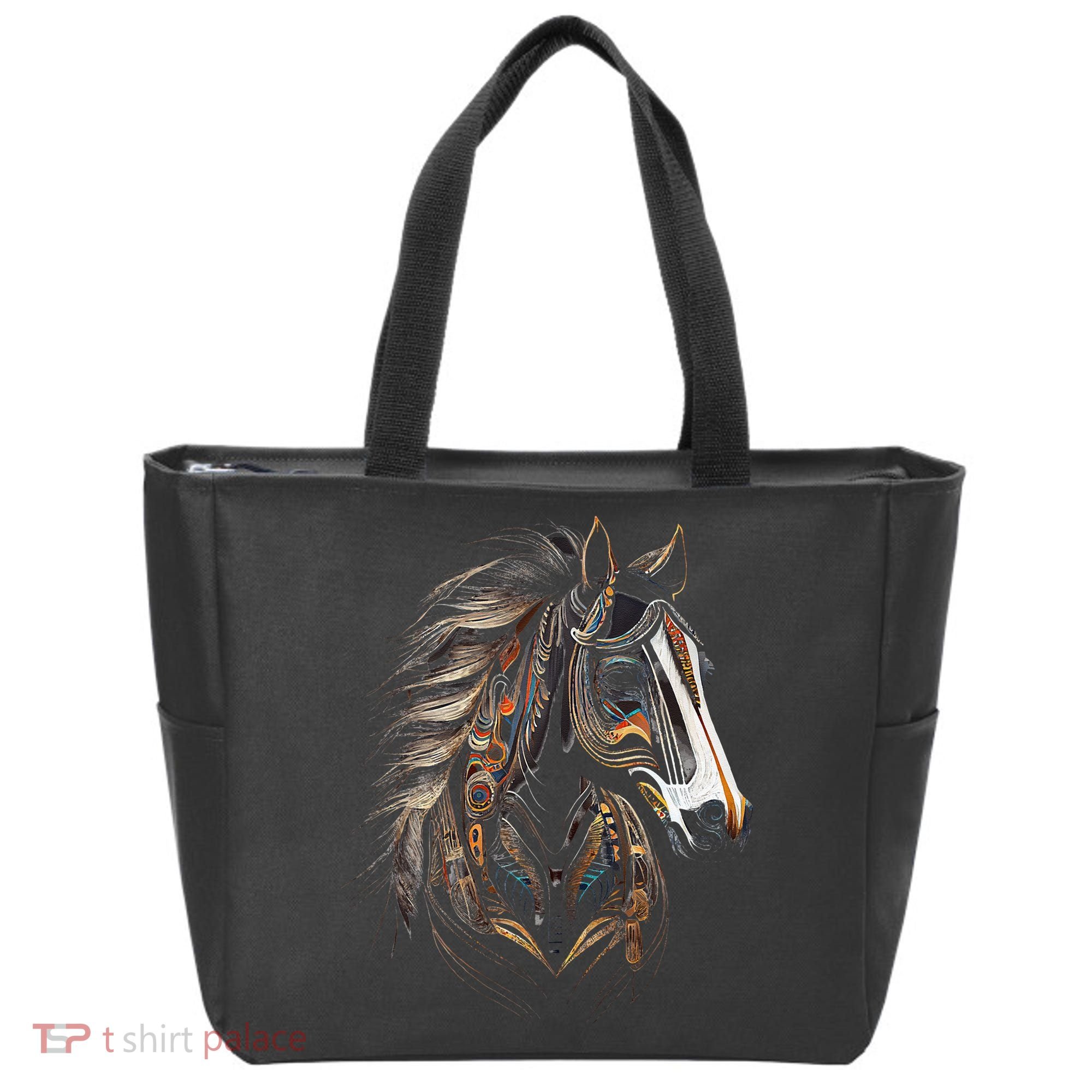 Horse Tribal Abstract Art Native American Graphic Tote Bag