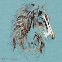 Horse Tribal Abstract Art Native American Graphic Sueded Cloud Jersey T-Shirt thumb 2