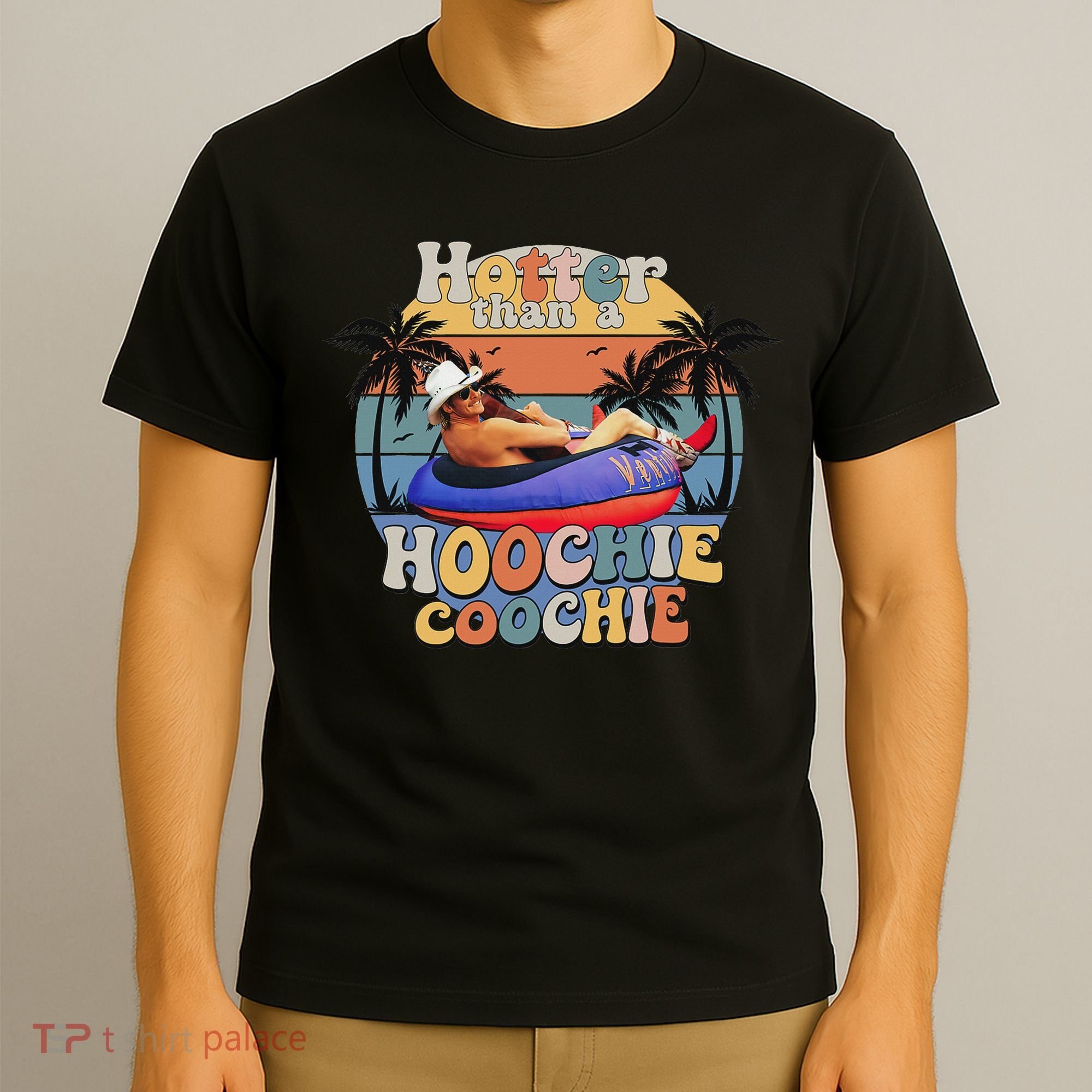 Hotter Than A Hoochie Coochie Funny Retro Country Music T-Shirt