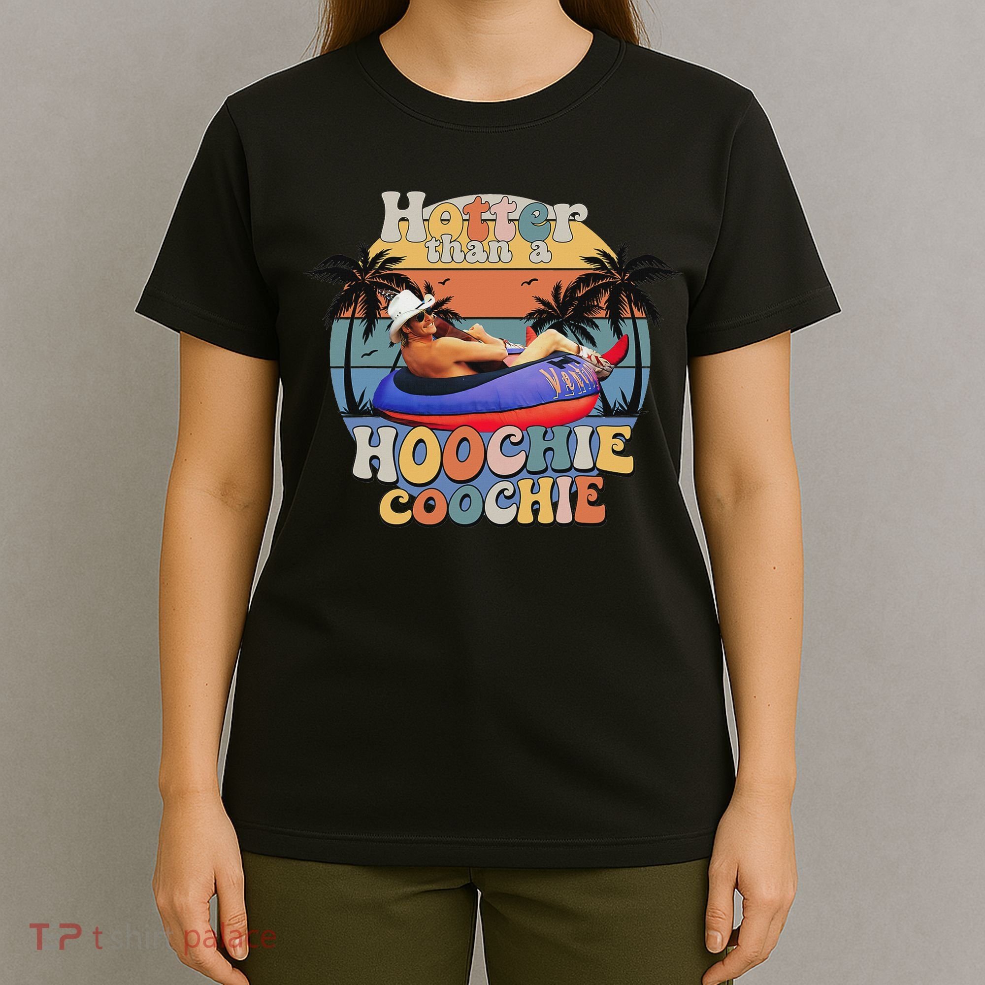 Hotter Than A Hoochie Coochie Funny Retro Country Music T-Shirt