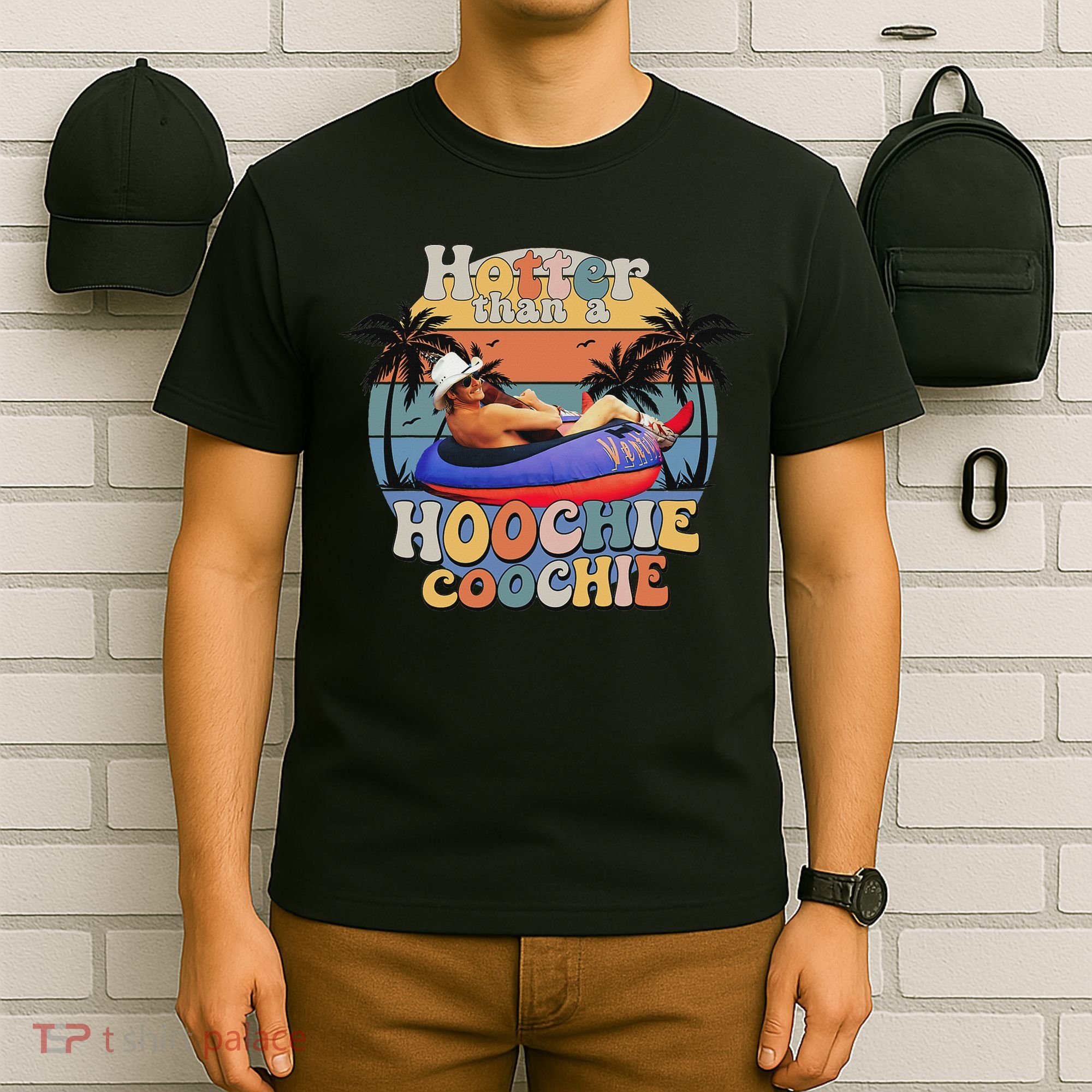 Hotter Than A Hoochie Coochie Funny Retro Country Music T-Shirt