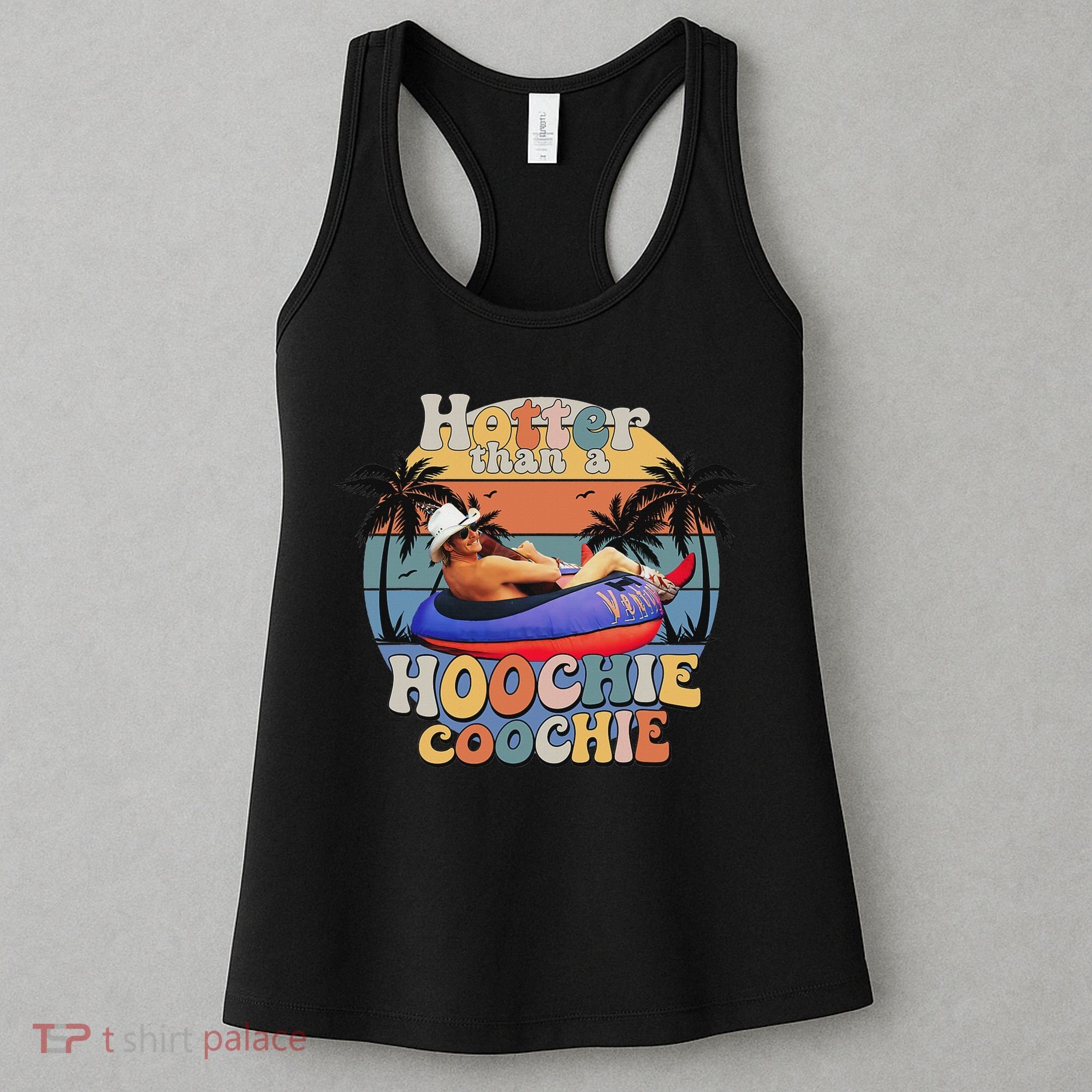 Hotter Than A Hoochie Coochie Funny Retro Country Music Women's Tank Top