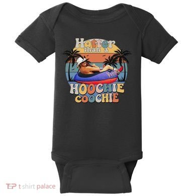 Hotter Than A Hoochie Coochie Funny Retro Country Music Baby Bodysuit