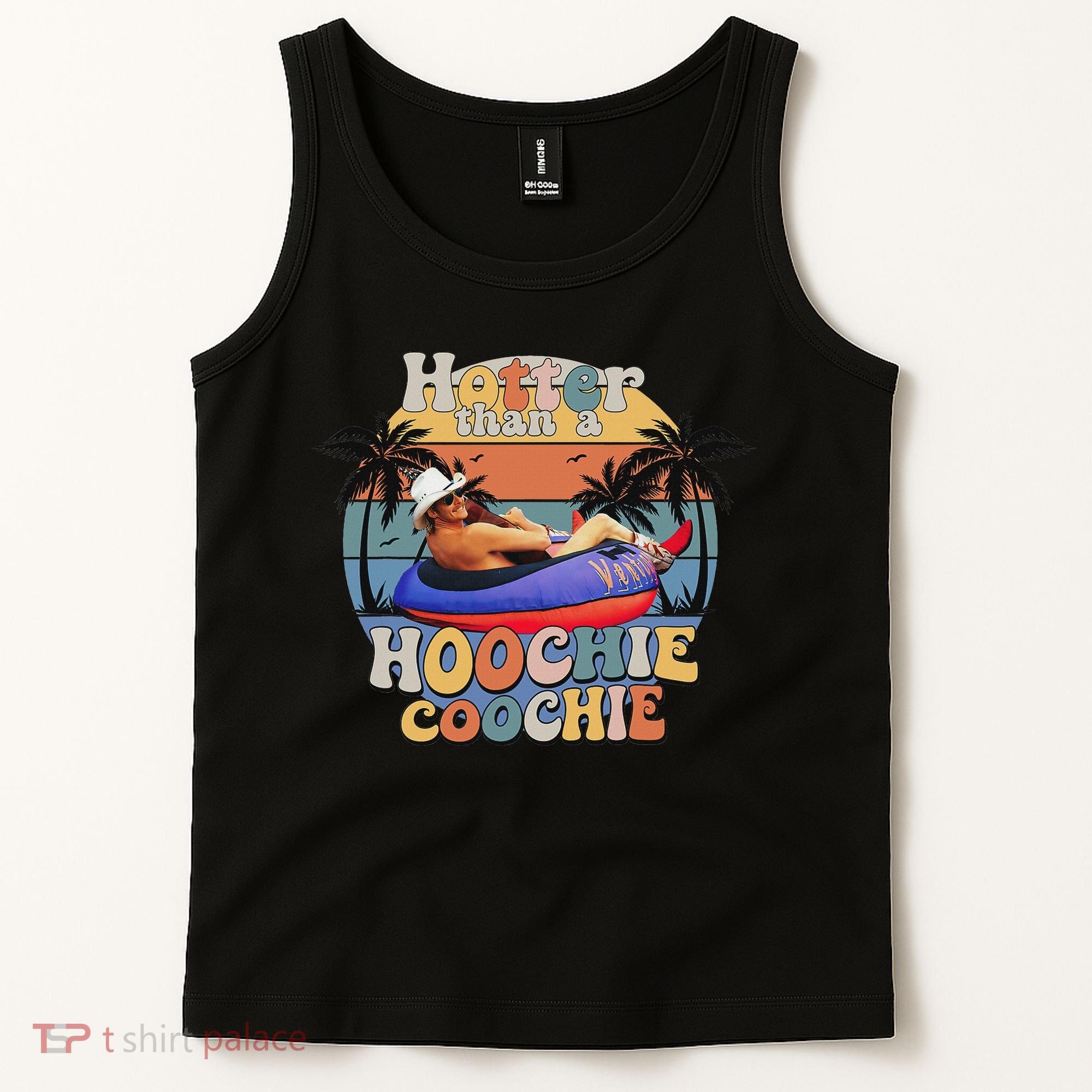 Hotter Than A Hoochie Coochie Funny Retro Country Music Tank Top