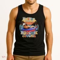 Hotter Than A Hoochie Coochie Funny Retro Country Music Tank Top thumb 3
