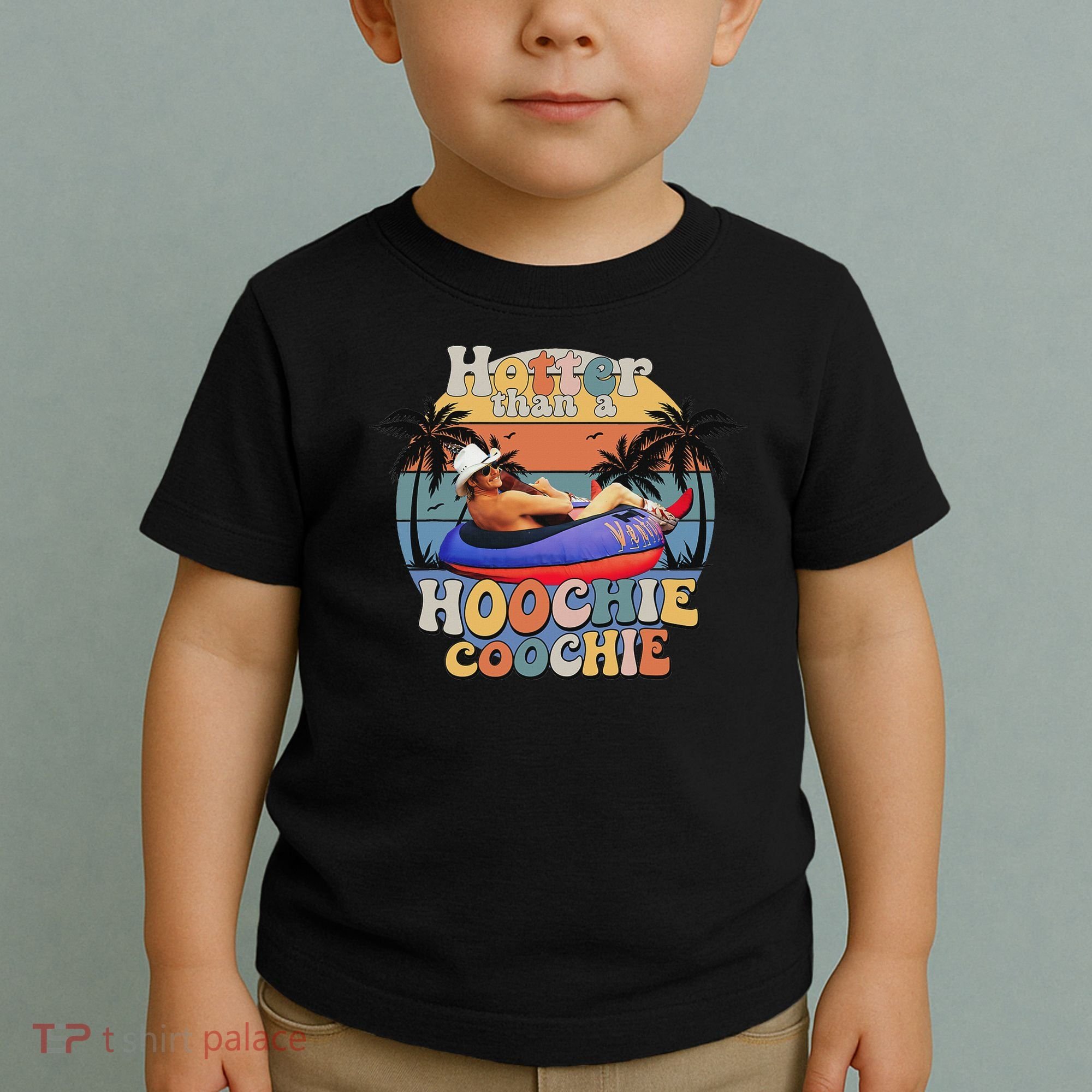 Hotter Than A Hoochie Coochie Funny Retro Country Music Toddler T-Shirt