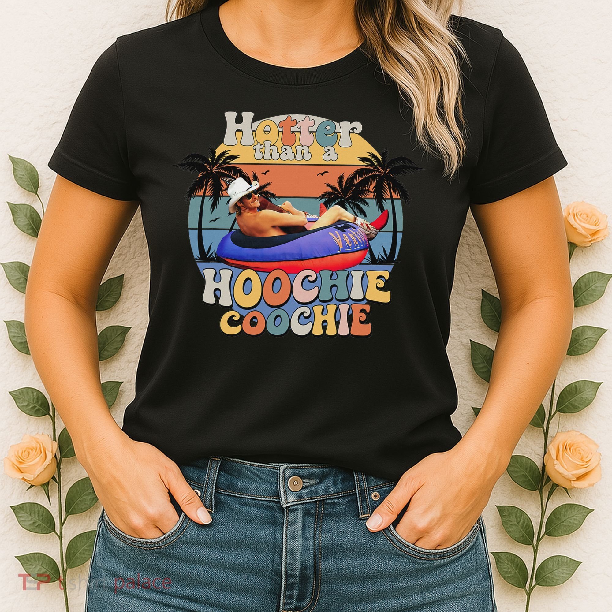 Hotter Than A Hoochie Coochie Funny Retro Country Music Women's T-Shirt