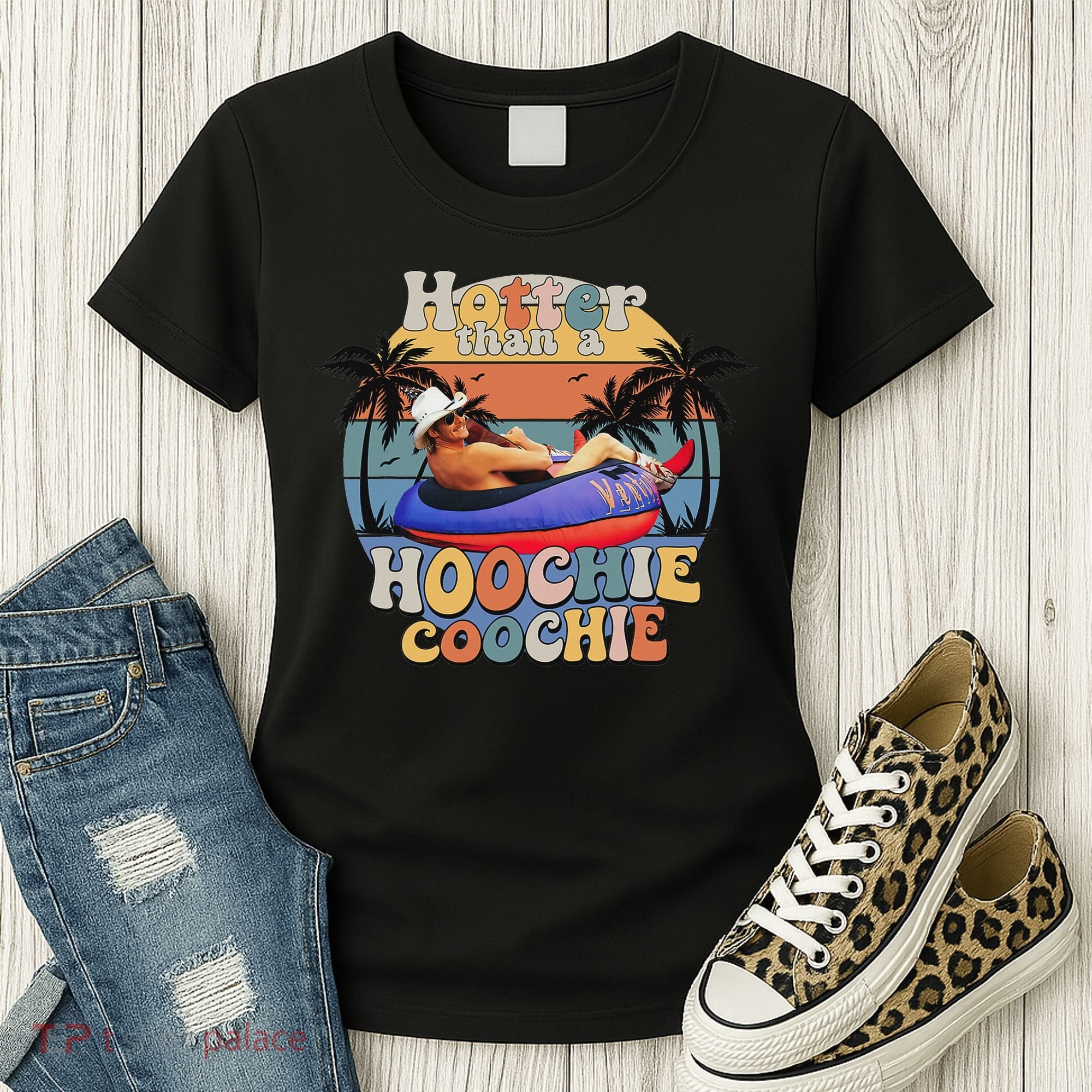 Hotter Than A Hoochie Coochie Funny Retro Country Music Women's T-Shirt