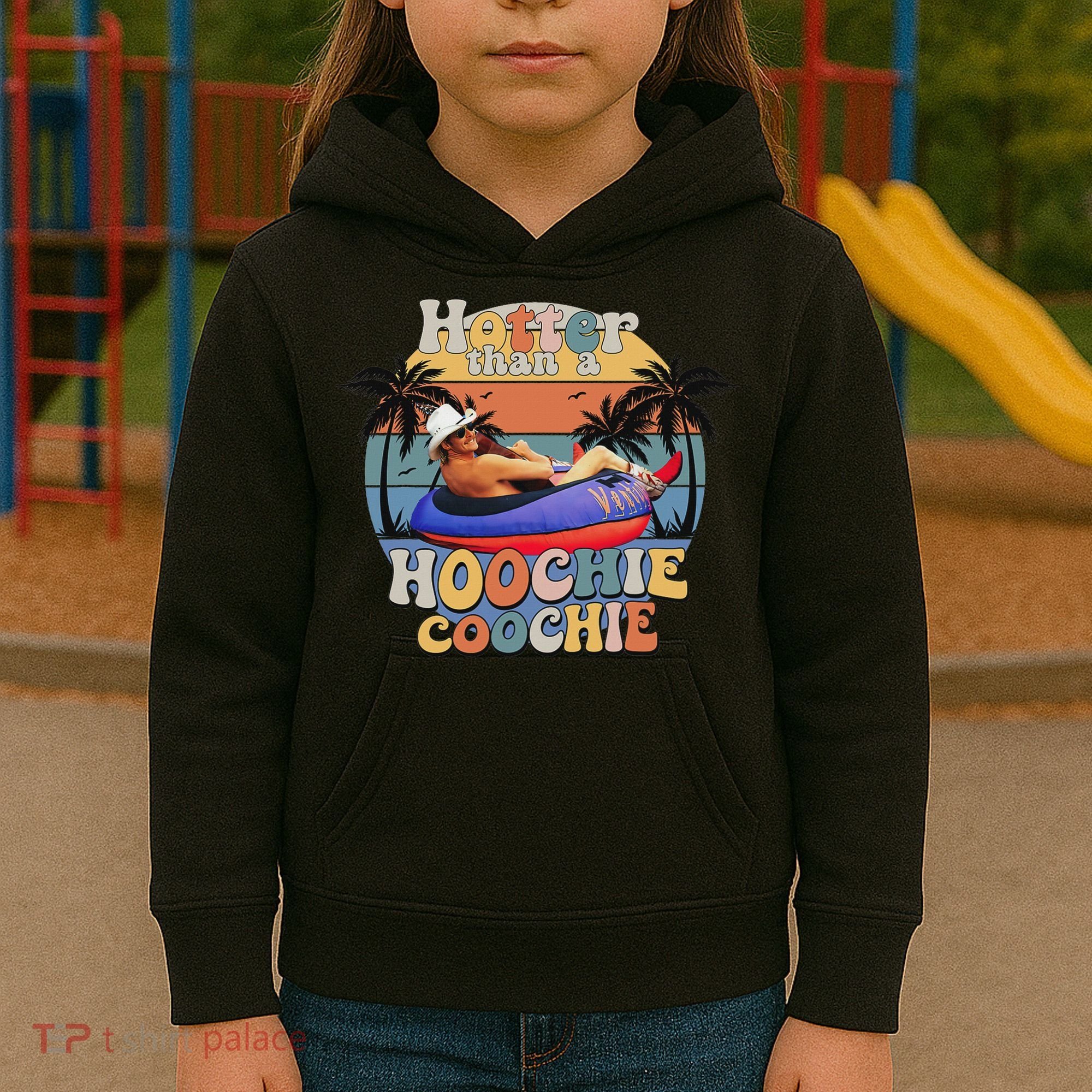 Hotter Than A Hoochie Coochie Funny Retro Country Music Kids Hoodie