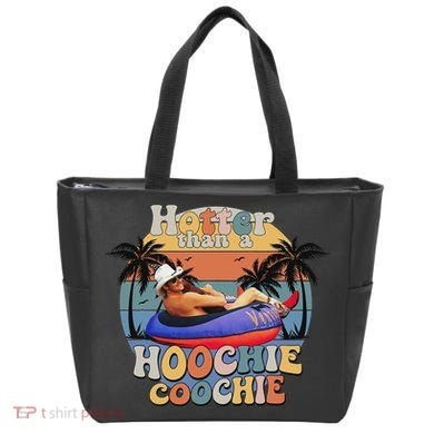 Hotter Than A Hoochie Coochie Funny Retro Country Music Tote Bag