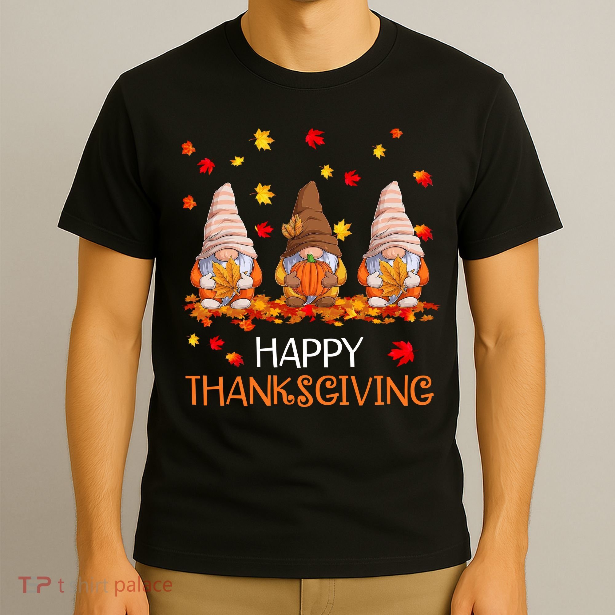 Happy Thanksgiving Autumn Fall Gnomes T-Shirt