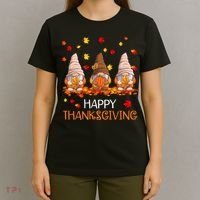 Happy Thanksgiving Autumn Fall Gnomes T-Shirt thumb 4