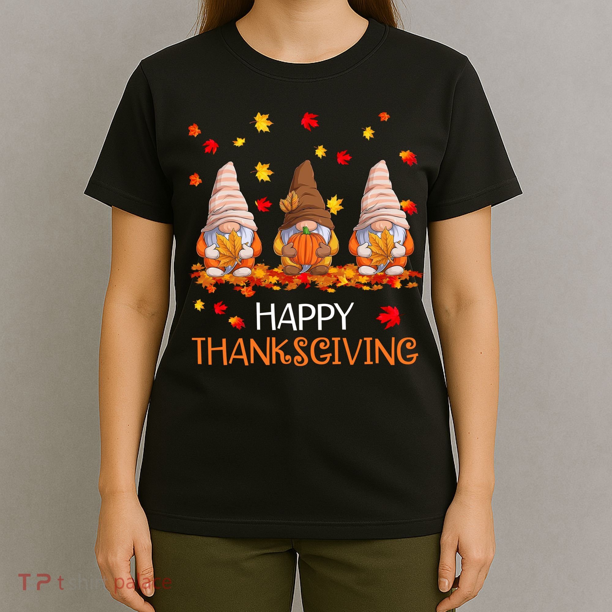 Happy Thanksgiving Autumn Fall Gnomes T-Shirt
