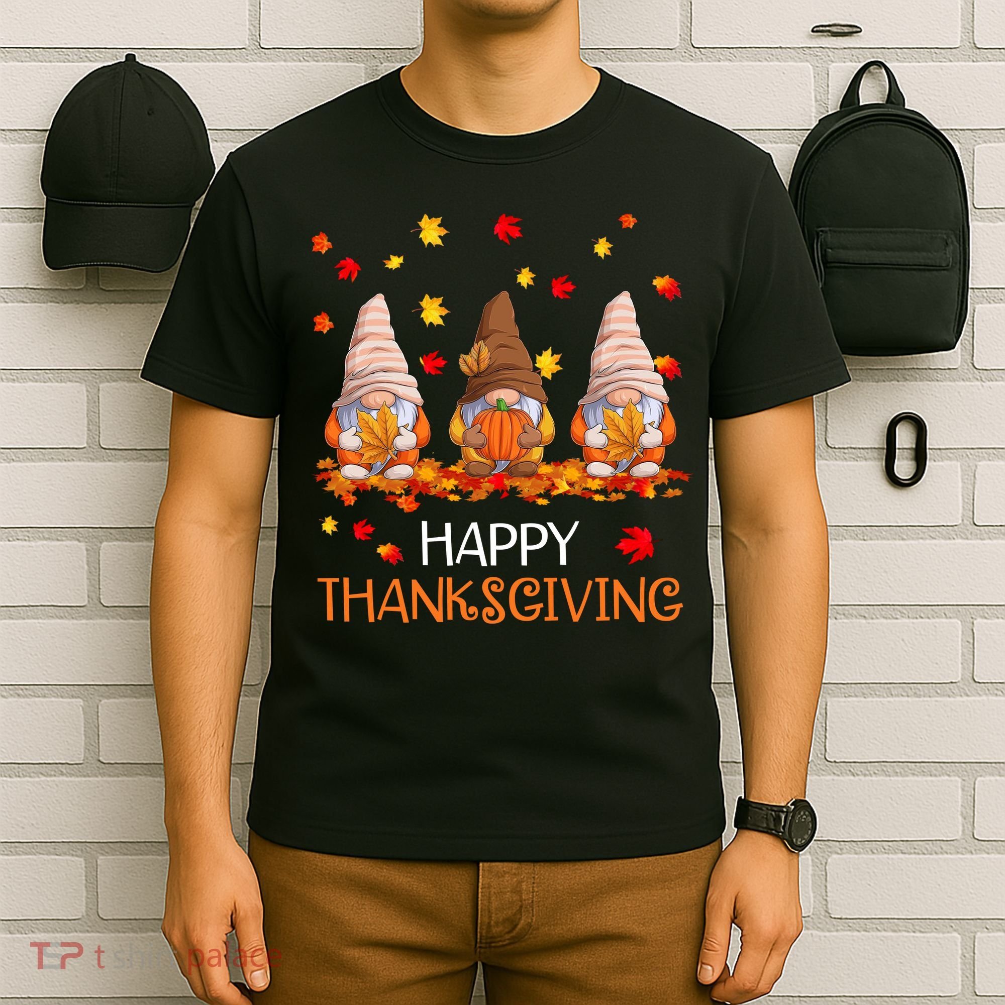 Happy Thanksgiving Autumn Fall Gnomes T-Shirt