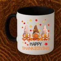 Happy Thanksgiving Autumn Fall Gnomes Coffee Mug thumb 2