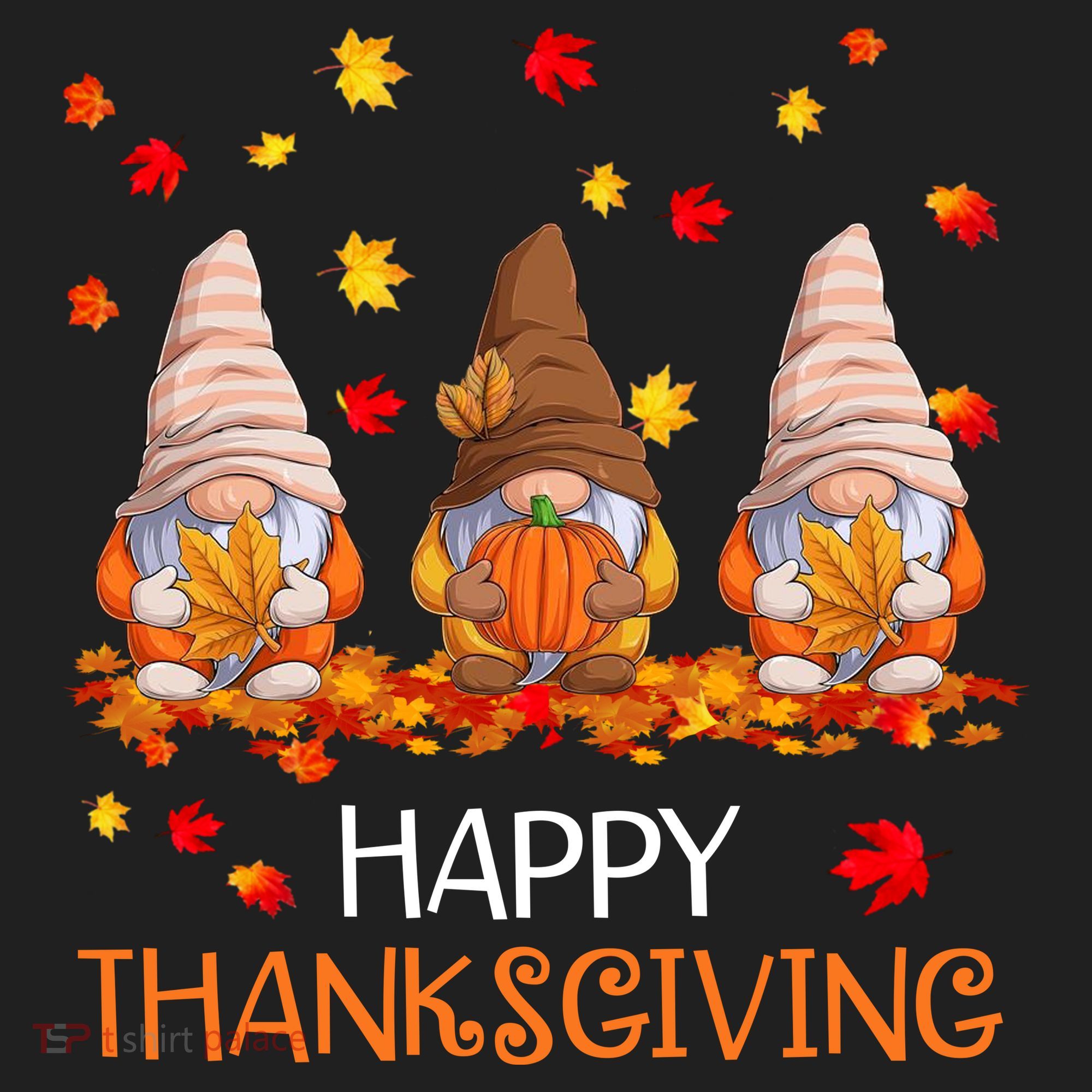 Happy Thanksgiving Autumn Fall Gnomes Beanie