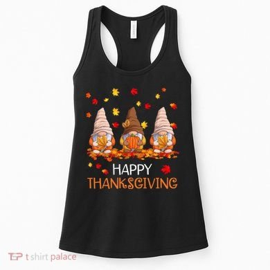 Happy Thanksgiving Autumn Fall Gnomes Women's Tank Top