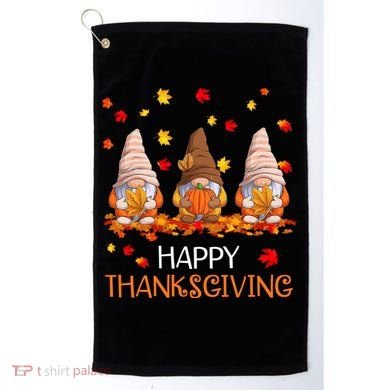 Happy Thanksgiving Autumn Fall Gnomes Golf Towel