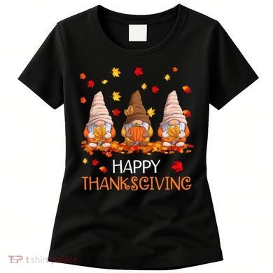 Happy Thanksgiving Autumn Fall Gnomes Women's T-Shirt