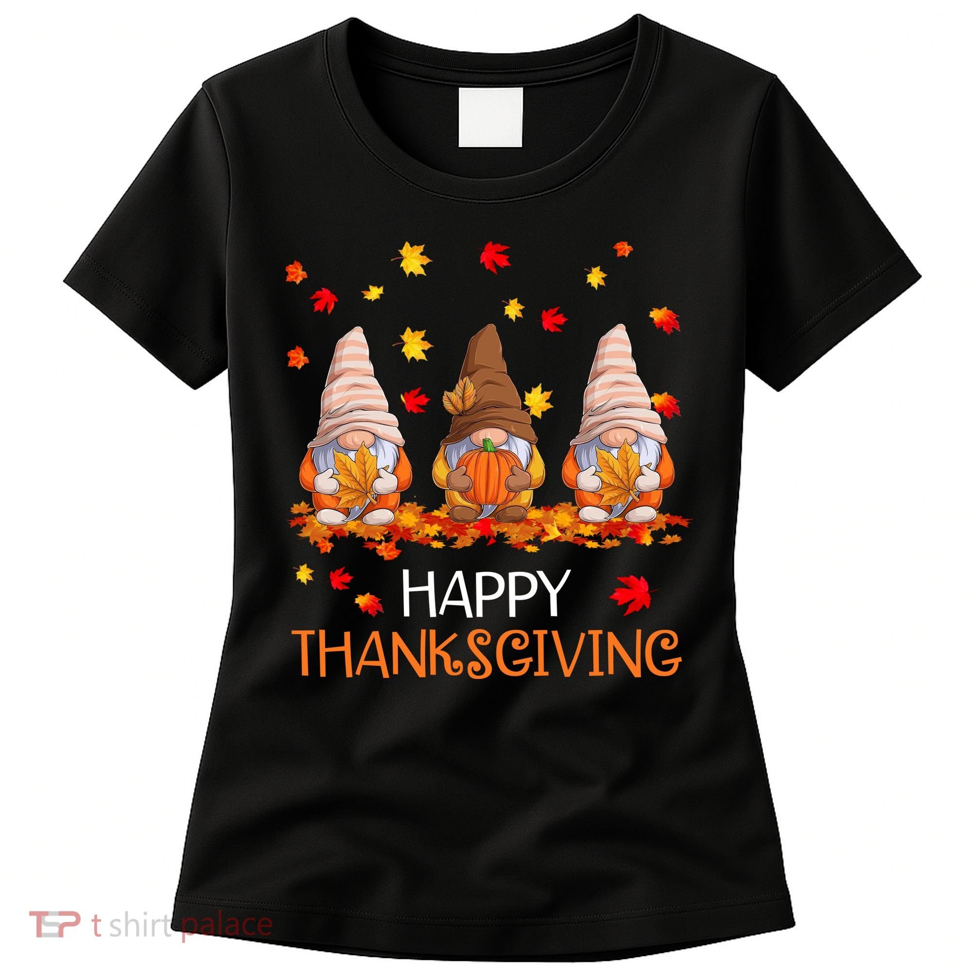 Happy Thanksgiving Autumn Fall Gnomes Women's T-Shirt