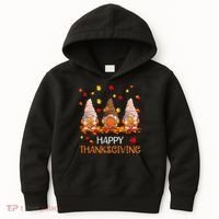 Happy Thanksgiving Autumn Fall Gnomes Kids Hoodie thumb 0