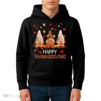 Happy Thanksgiving Autumn Fall Gnomes Kids Hoodie thumb 4