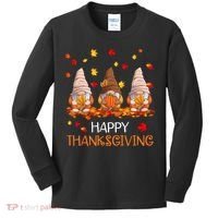 Happy Thanksgiving Autumn Fall Gnomes Kids Long Sleeve Shirt thumb 0