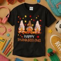 Happy Thanksgiving Autumn Fall Gnomes Kids T-Shirt thumb 3