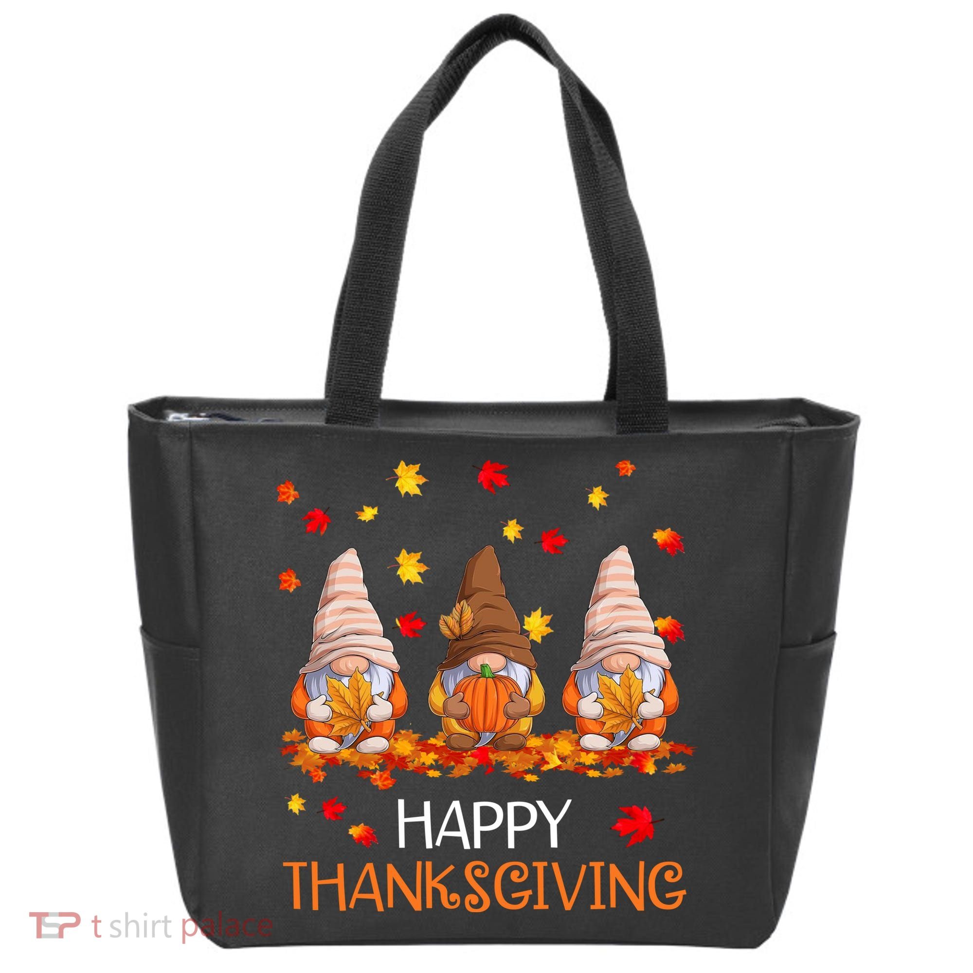 Happy Thanksgiving Autumn Fall Gnomes Tote Bag