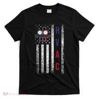 Hvac Technician American Flag Usa Vintage T-Shirt thumb 0