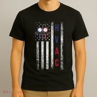Hvac Technician American Flag Usa Vintage T-Shirt thumb 3