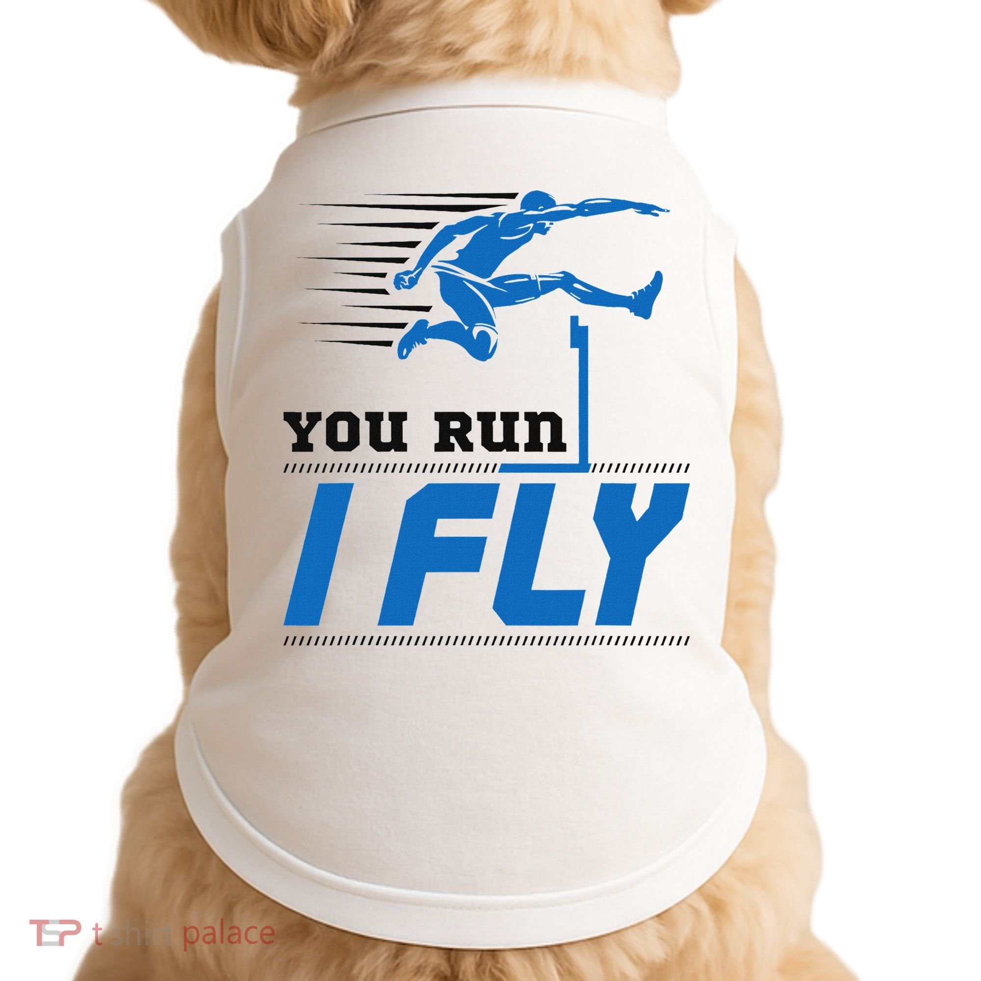 Hurdles Track And Field Hurdler Hurdle Runner You Run I Fly Doggie Tank