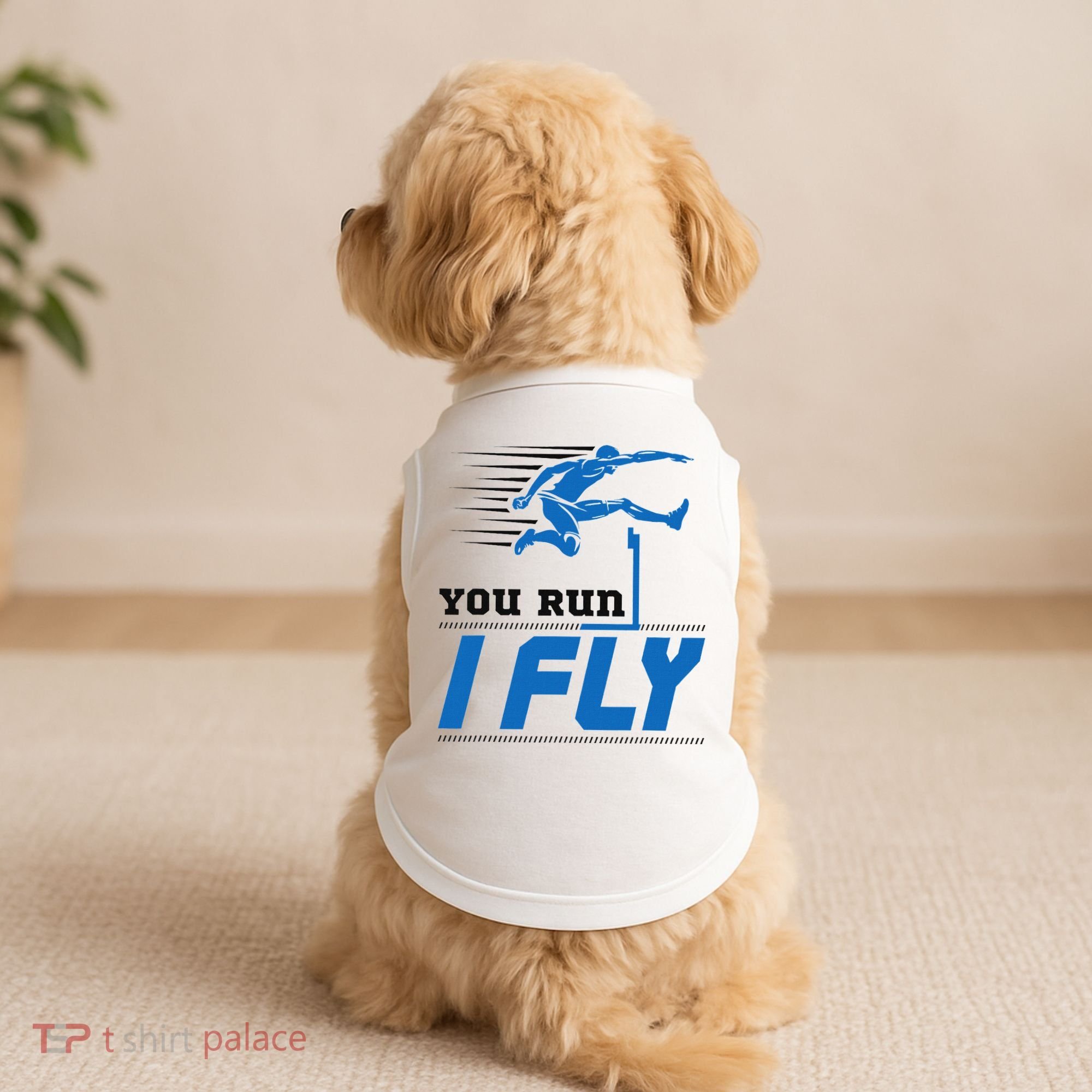 Hurdles Track And Field Hurdler Hurdle Runner You Run I Fly Doggie Tank