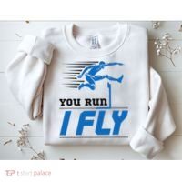 Hurdles Track And Field Hurdler Hurdle Runner You Run I Fly Sweatshirt thumb 2