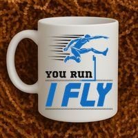 Hurdles Track And Field Hurdler Hurdle Runner You Run I Fly Coffee Mug thumb 2