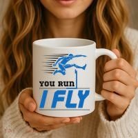 Hurdles Track And Field Hurdler Hurdle Runner You Run I Fly Coffee Mug thumb 3