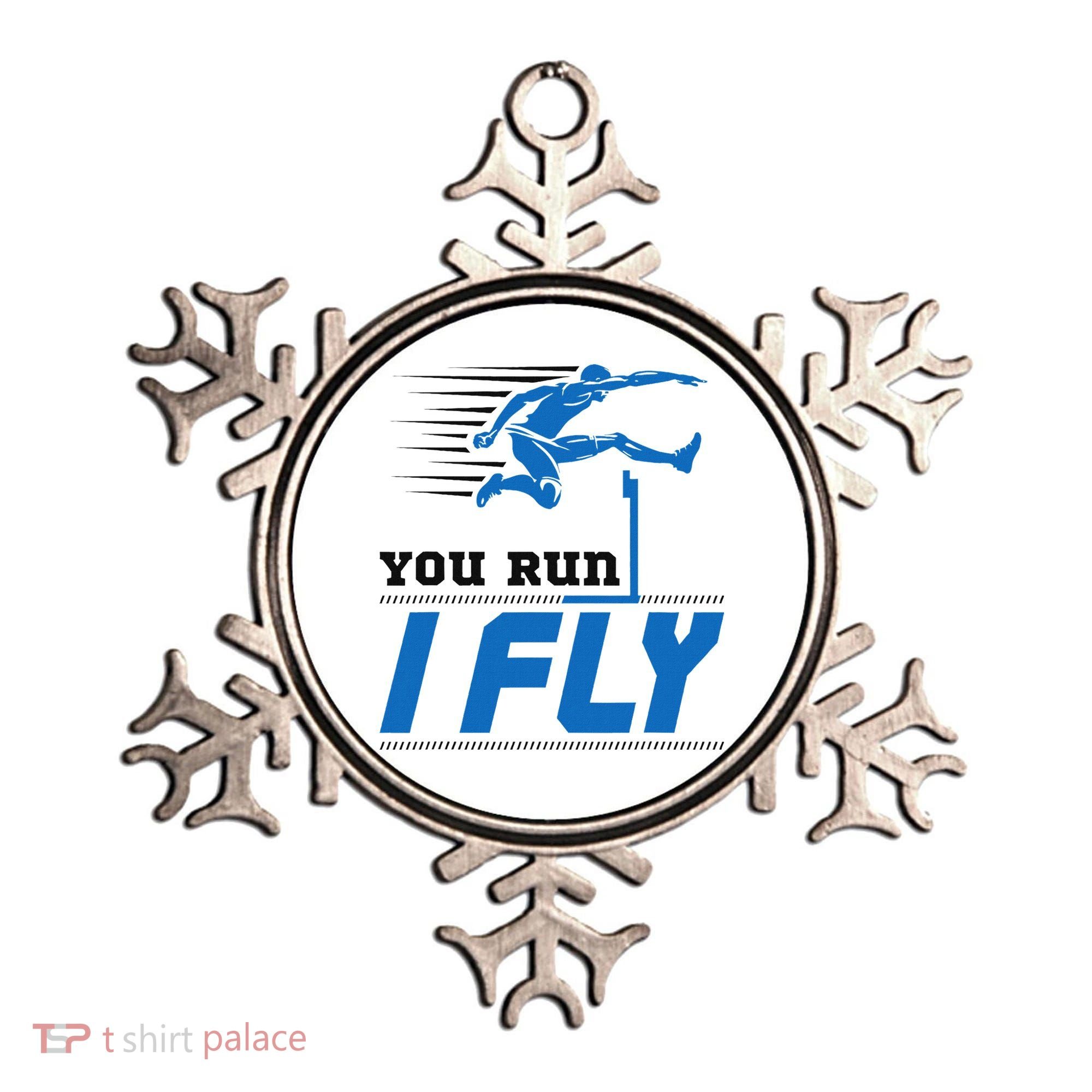 Hurdles Track And Field Hurdler Hurdle Runner You Run I Fly Ornament