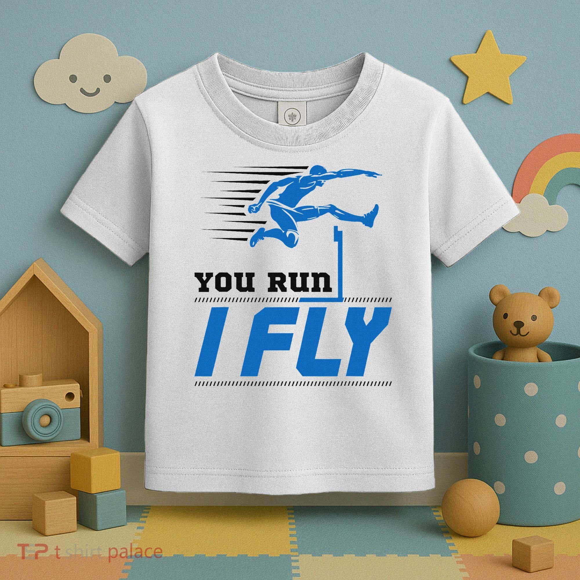 Hurdles Track And Field Hurdler Hurdle Runner You Run I Fly Toddler T-Shirt