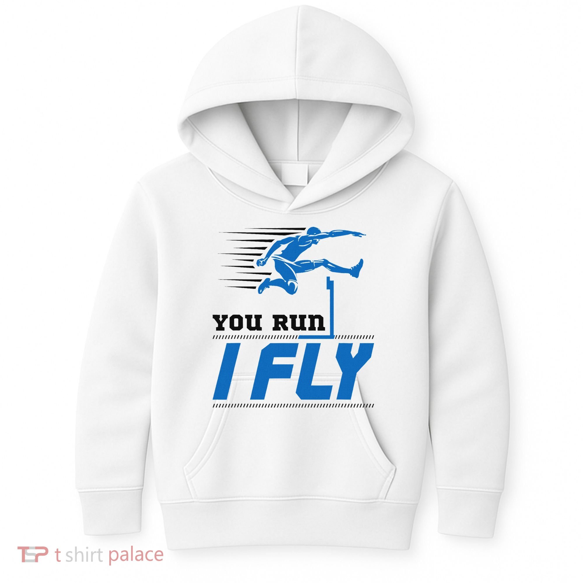 Hurdles Track And Field Hurdler Hurdle Runner You Run I Fly Kids Hoodie