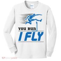 Hurdles Track And Field Hurdler Hurdle Runner You Run I Fly Kids Long Sleeve Shirt thumb 0
