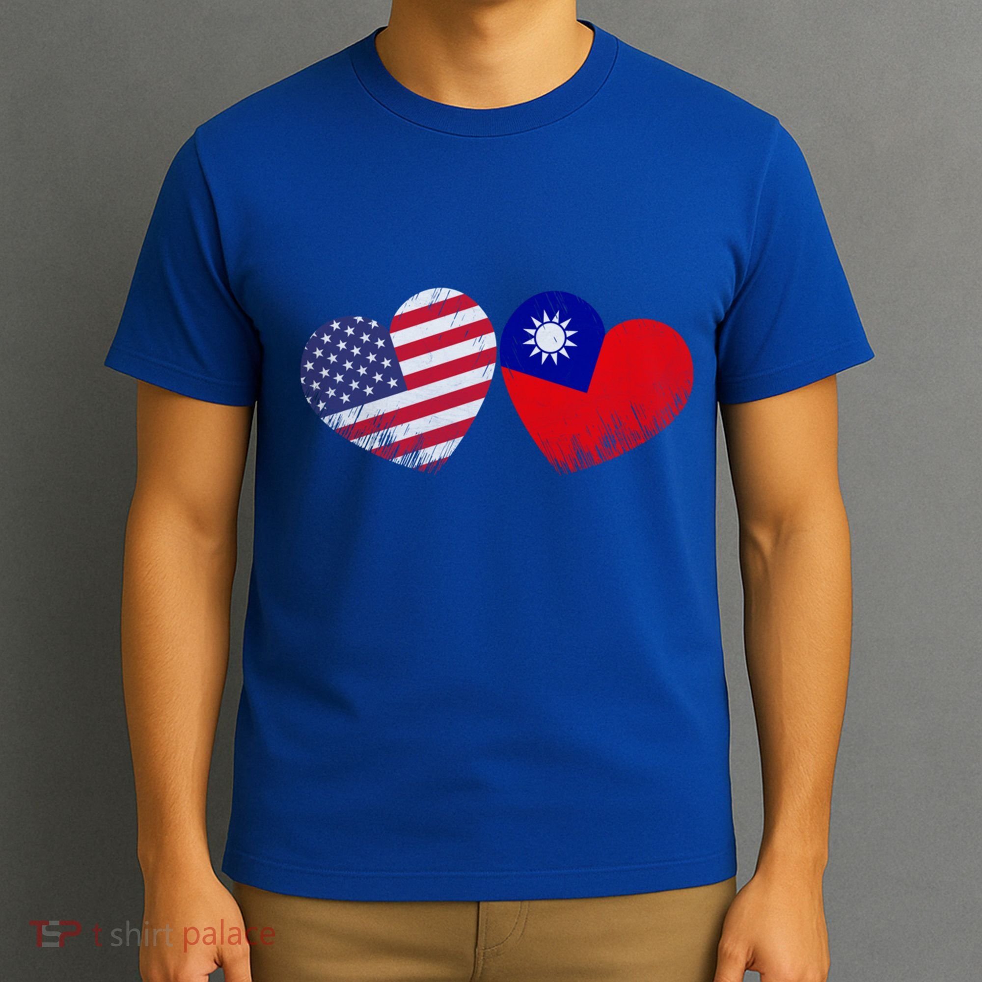 Heart Taiwanese American Flag Patriotic Family Heritage Gift T-Shirt