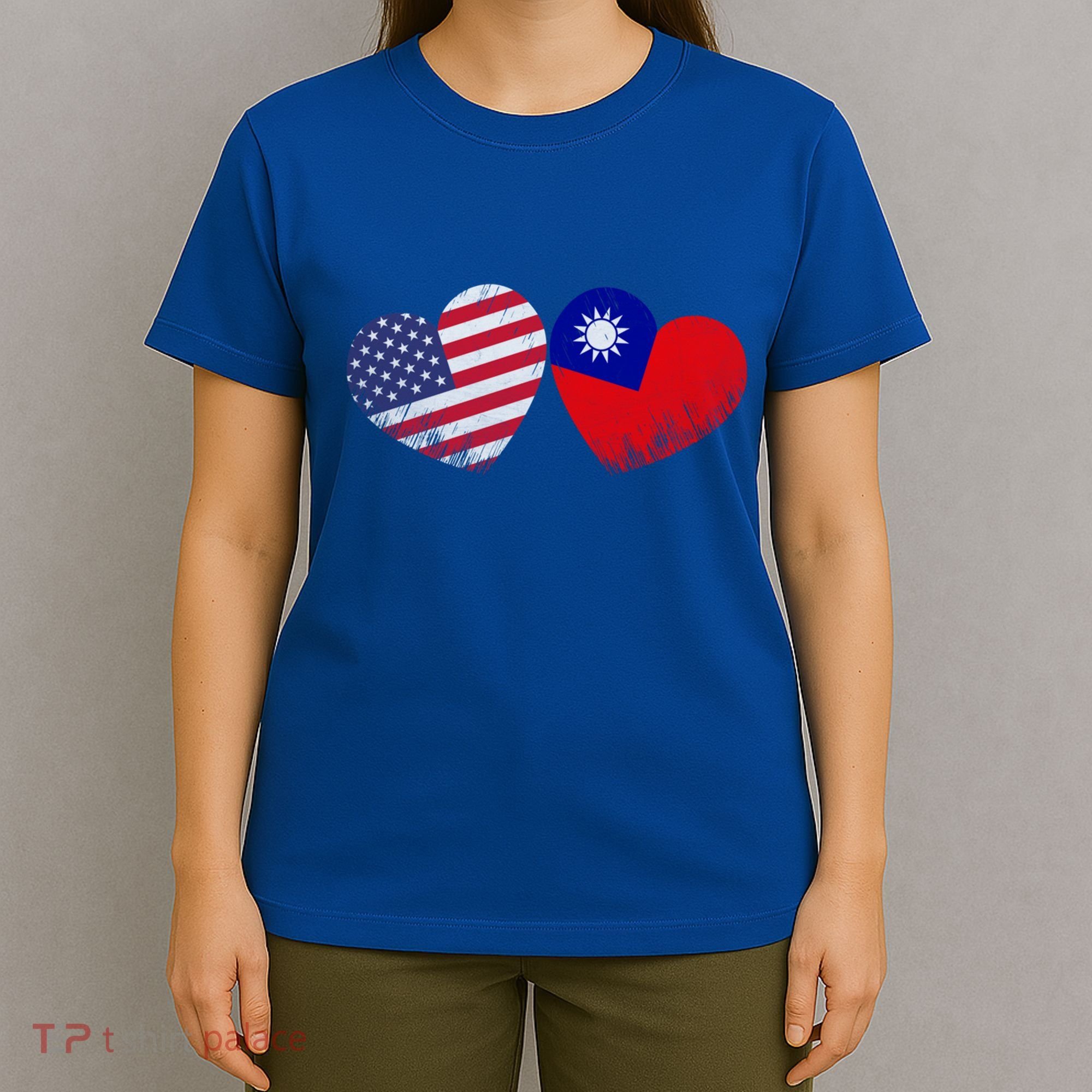 Heart Taiwanese American Flag Patriotic Family Heritage Gift T-Shirt