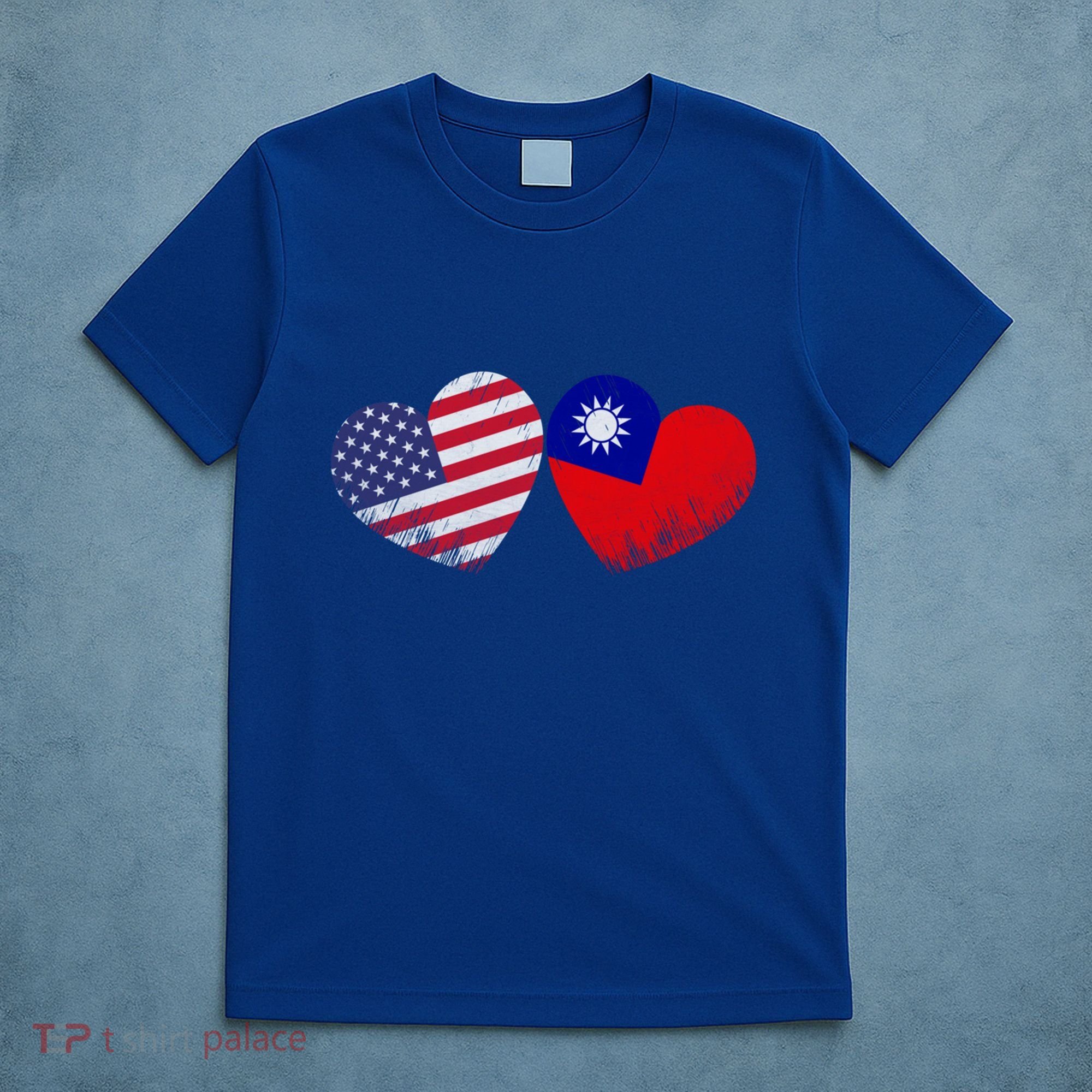 Heart Taiwanese American Flag Patriotic Family Heritage Gift T-Shirt
