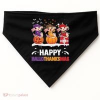 Happy Thanksmas Axolotl USA-Made Doggie Bandana thumb 0