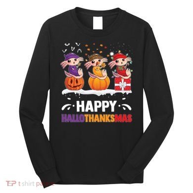 Happy Thanksmas Axolotl Long Sleeve Shirt