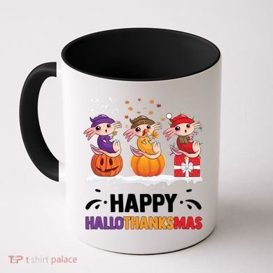 Happy Thanksmas Axolotl Coffee Mug