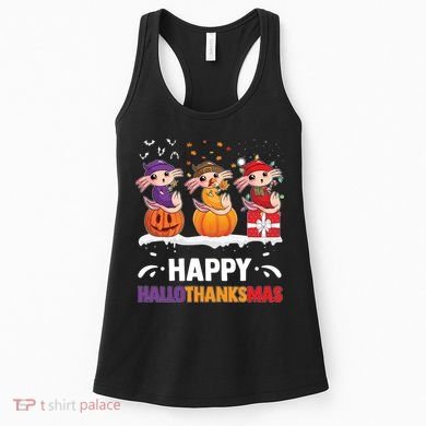 Happy Thanksmas Axolotl Women's Tank Top